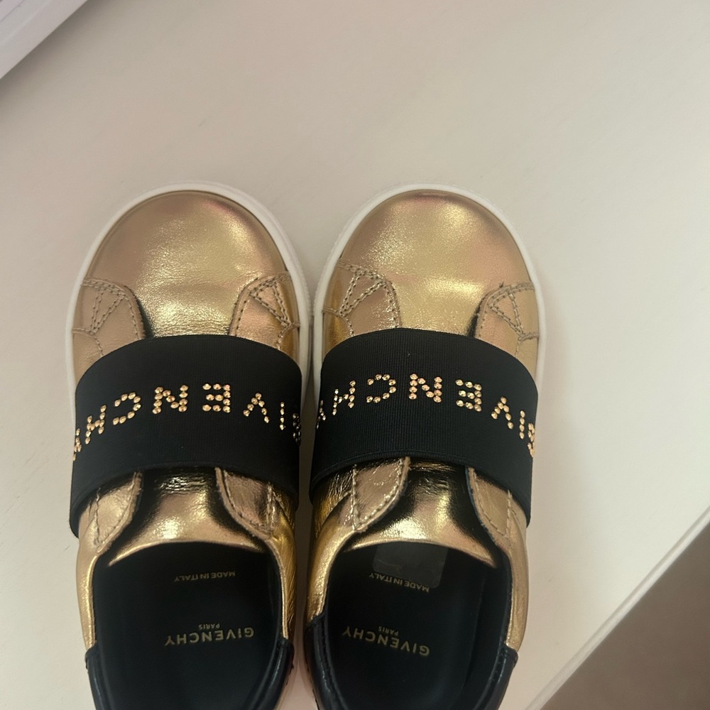Givenchy Gold and Black Sneakers Elegant Design